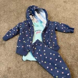 Carter’s 3-6 months Navy Flower Track Suit